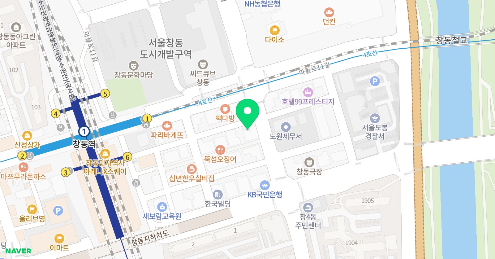 미술로생각하기 도봉창동센터 위치