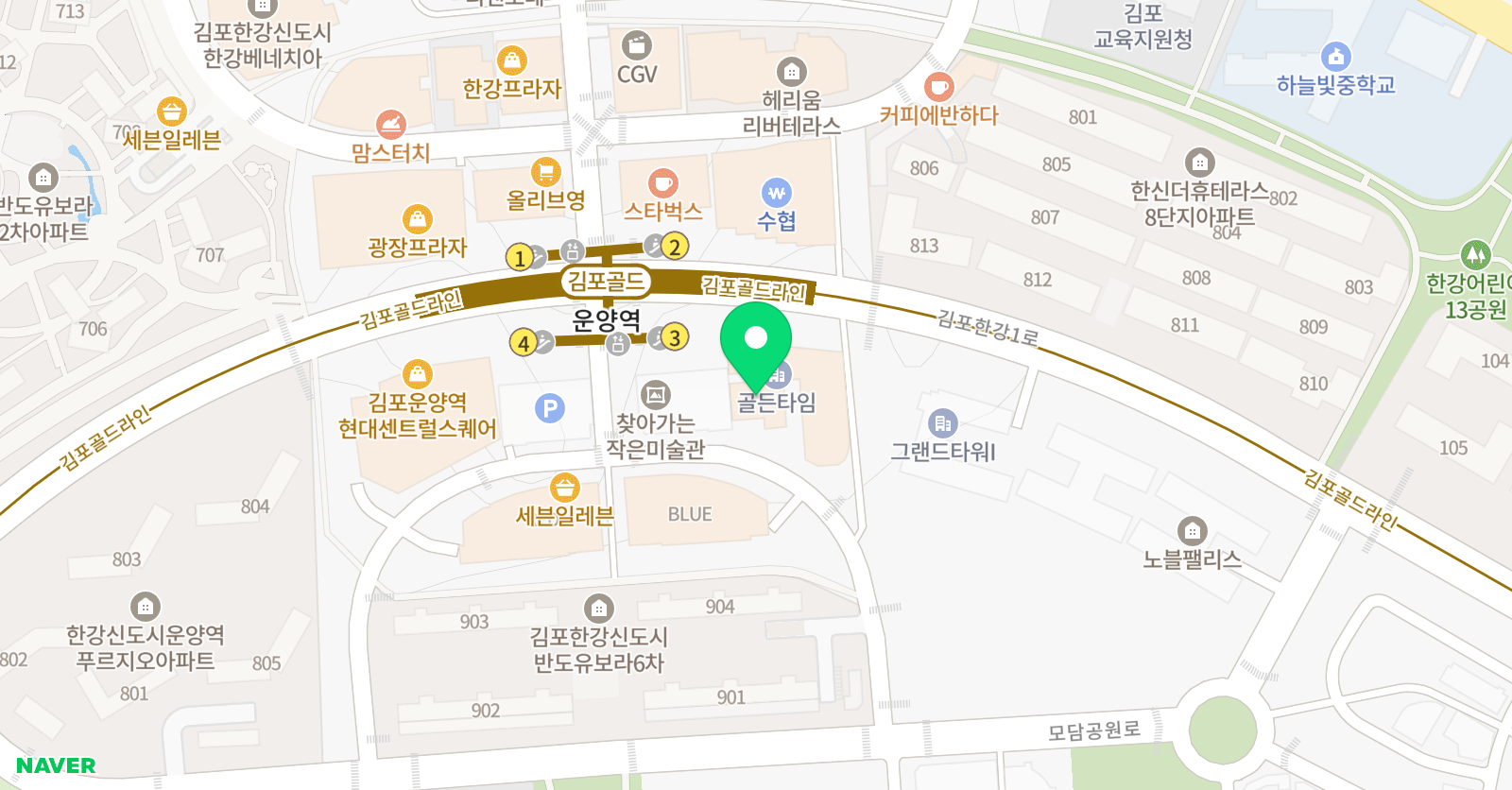 호야골프앤키즈 김포 위치