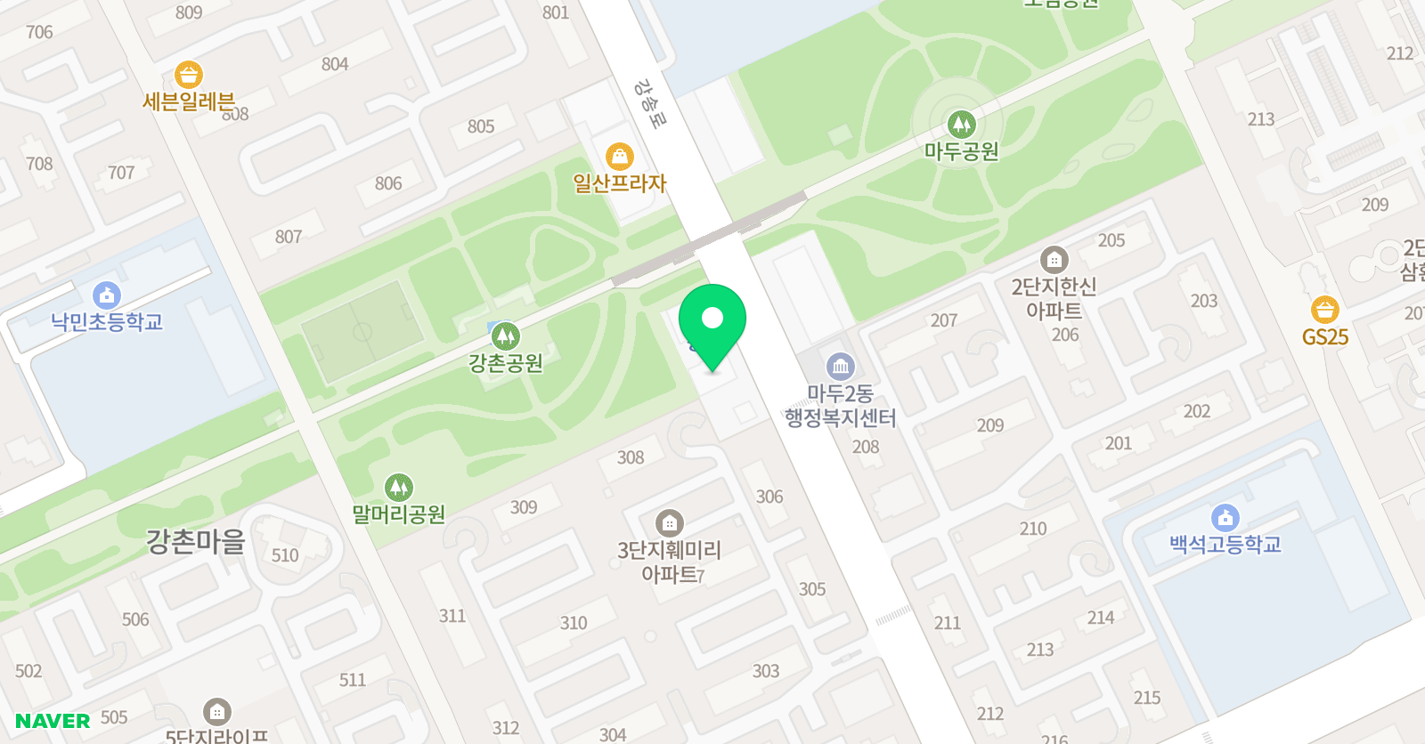 솔레라음악학원 마두점 위치