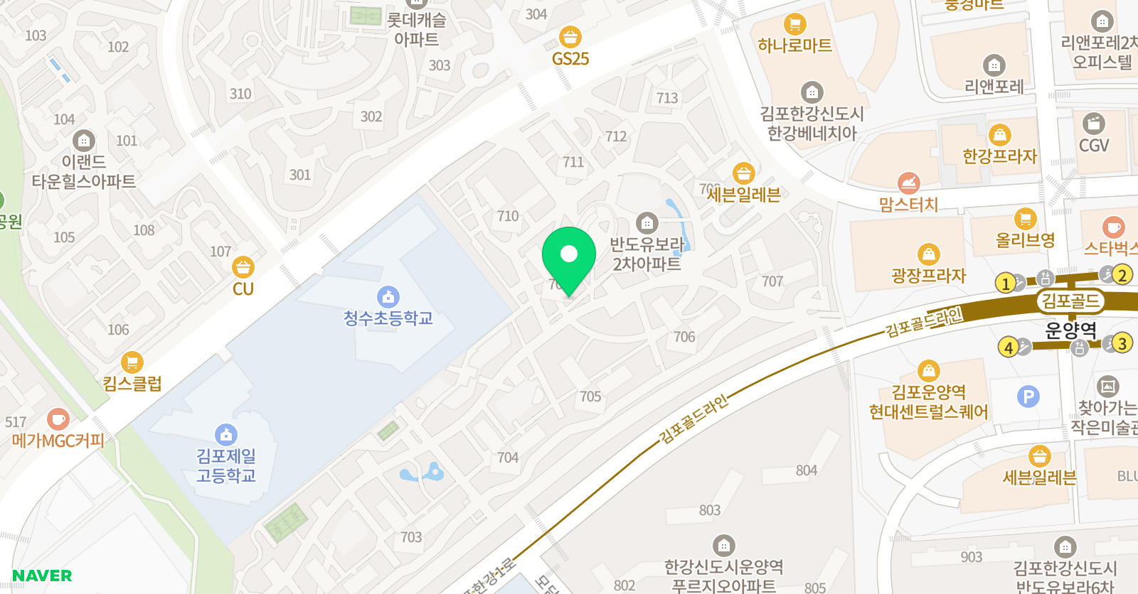 스마트해법영어 반도유보라교실점 위치