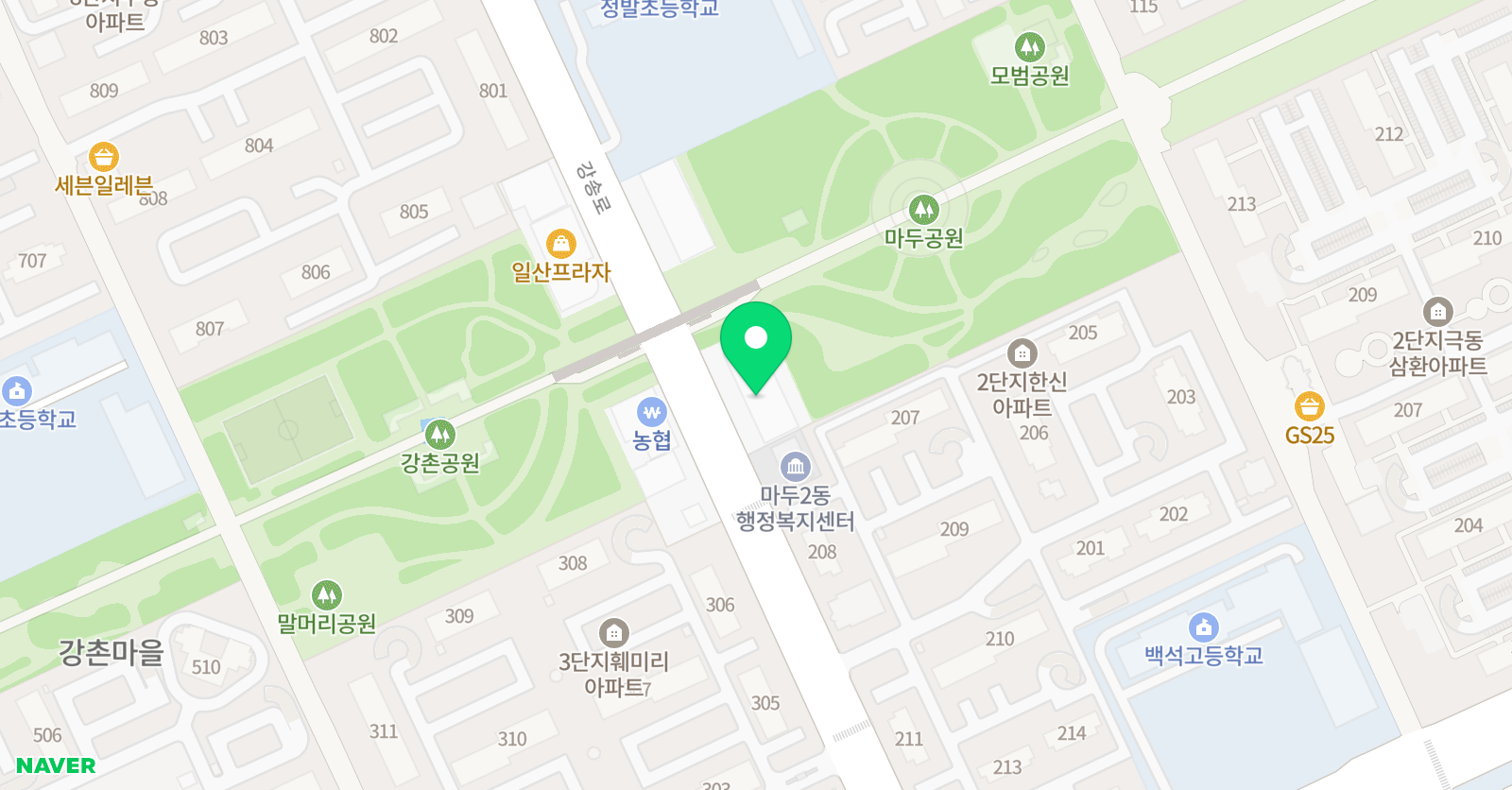 올리브 초등영어 학원 위치