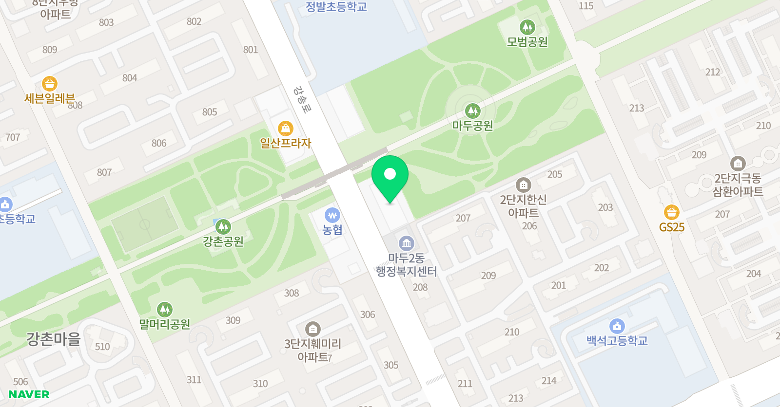 강촌 수학교습소 위치
