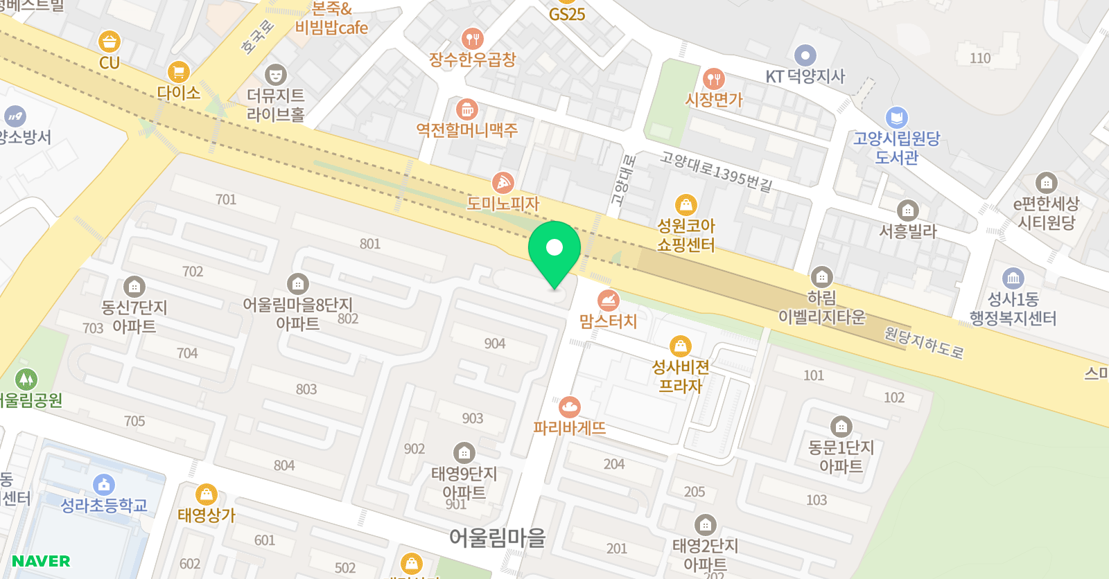 느낌표 학원 위치