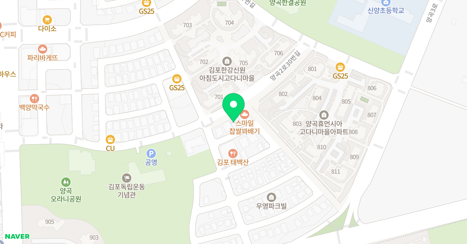 양곡 더원킥복싱 더원태권도 위치