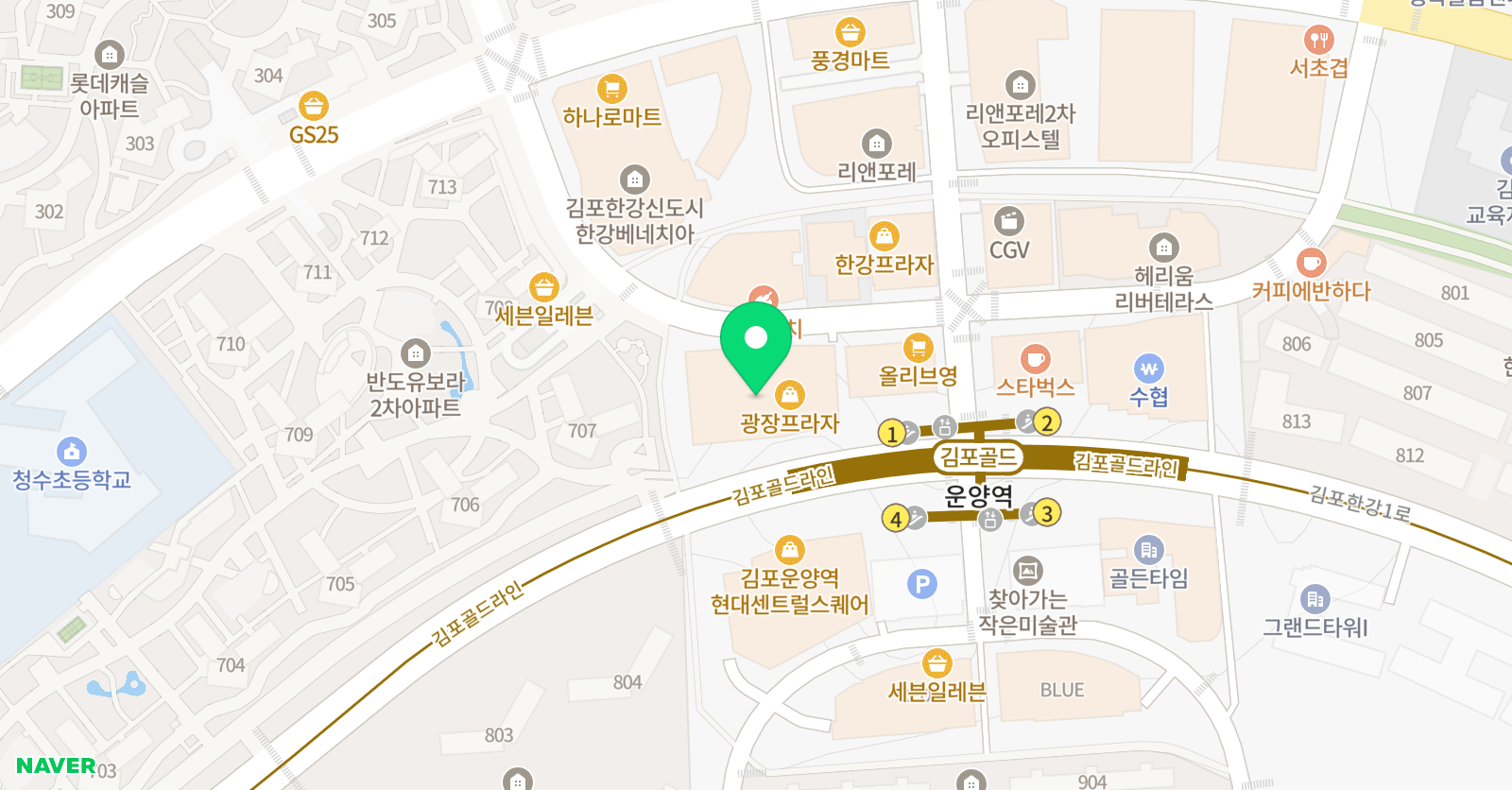 두 잉글리쉬 운양캠퍼스 위치