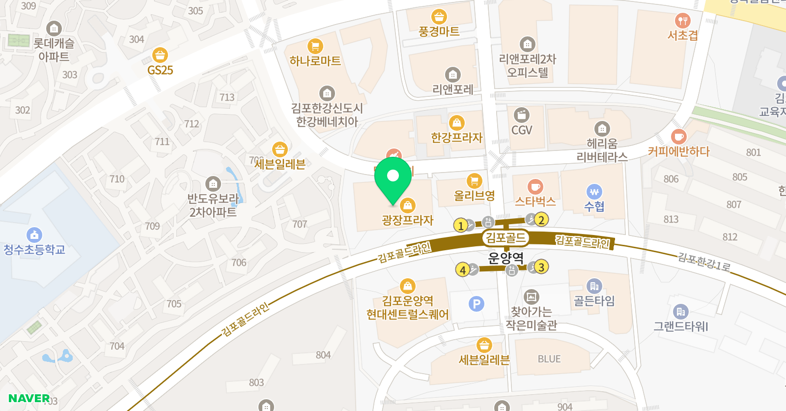 이안의학원 김포1캠퍼스 위치