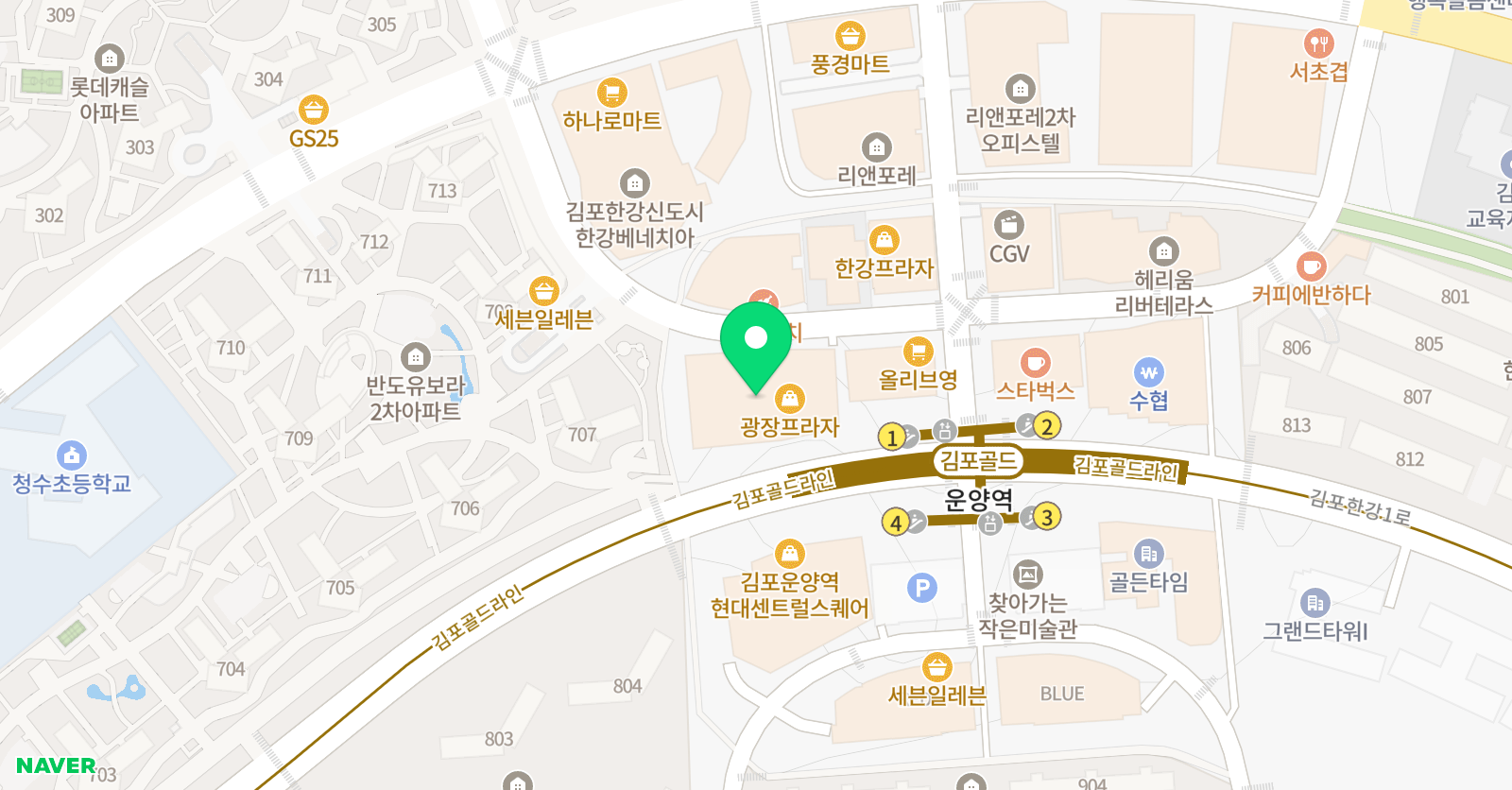 리드인 김포운양학원 위치