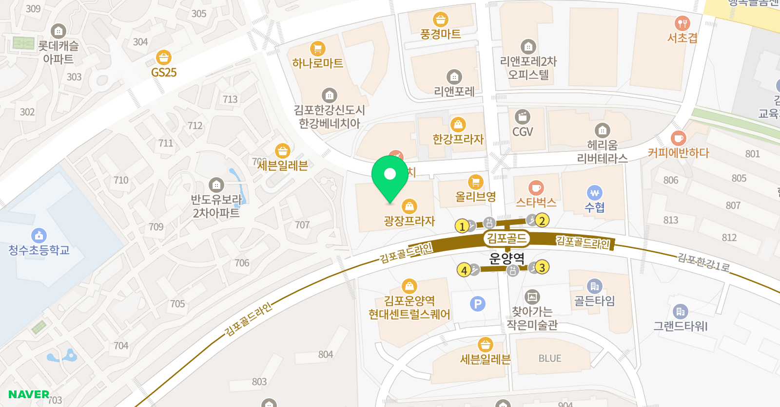 필즈더클래식 김포한강센터 위치