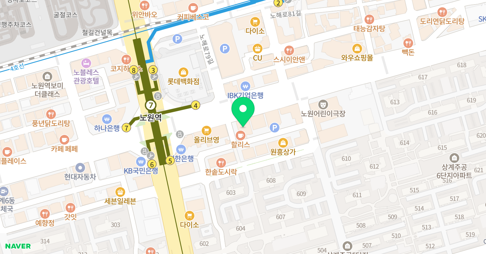 상계그린섬 미술학원 위치