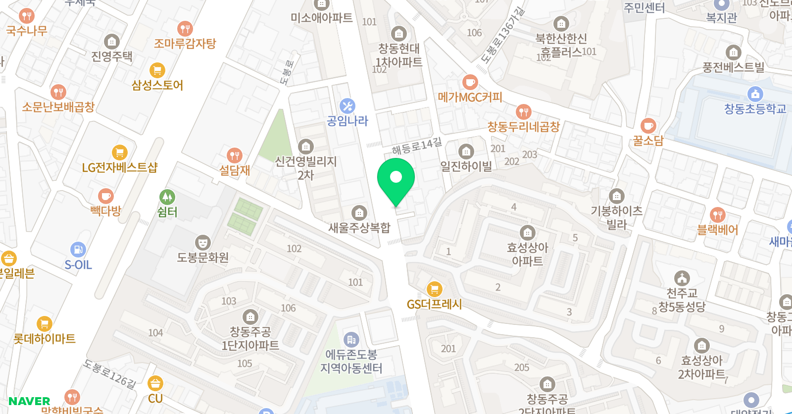창동백호 태권도장 위치