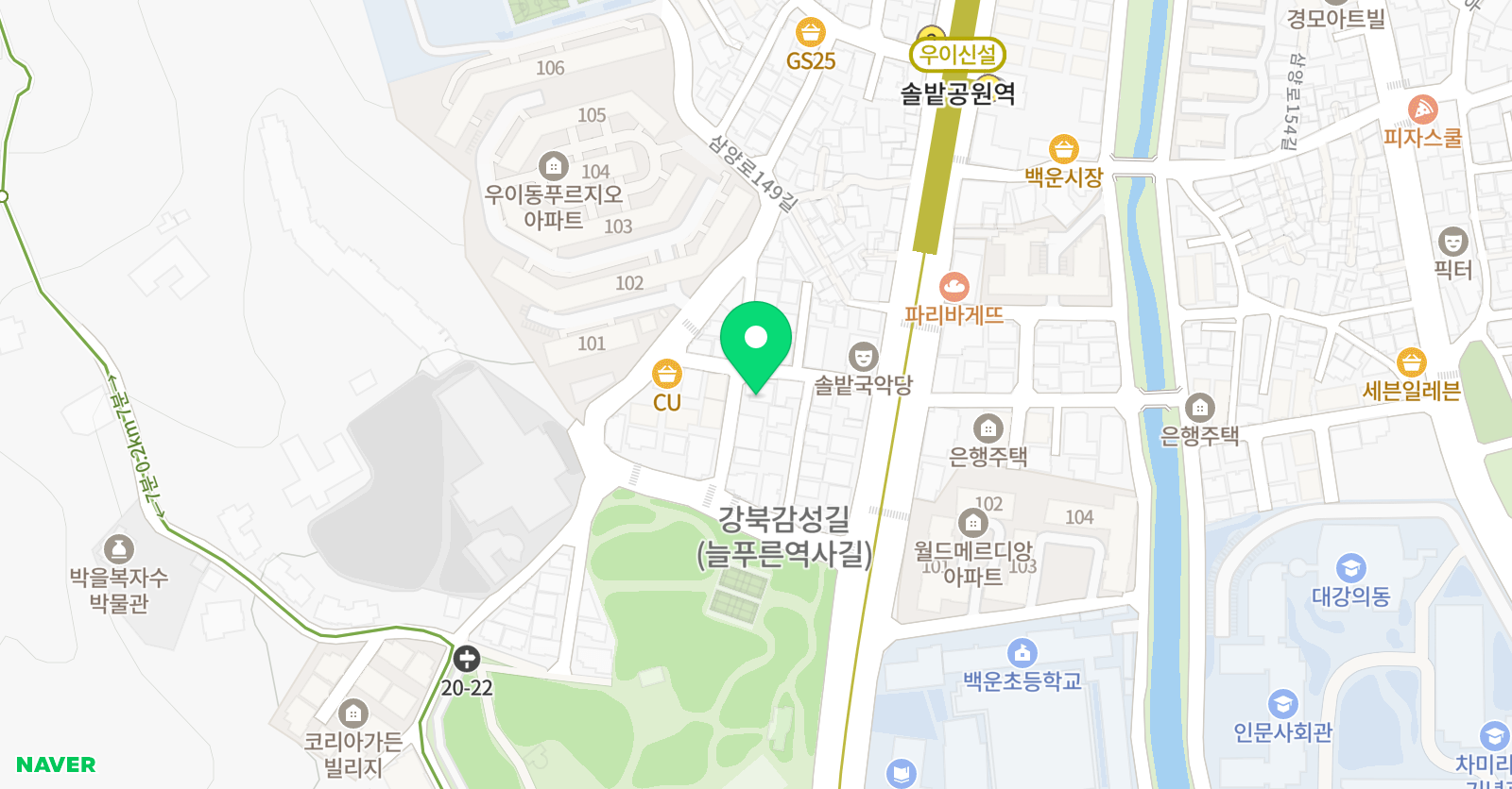백운룡 태권도 위치
