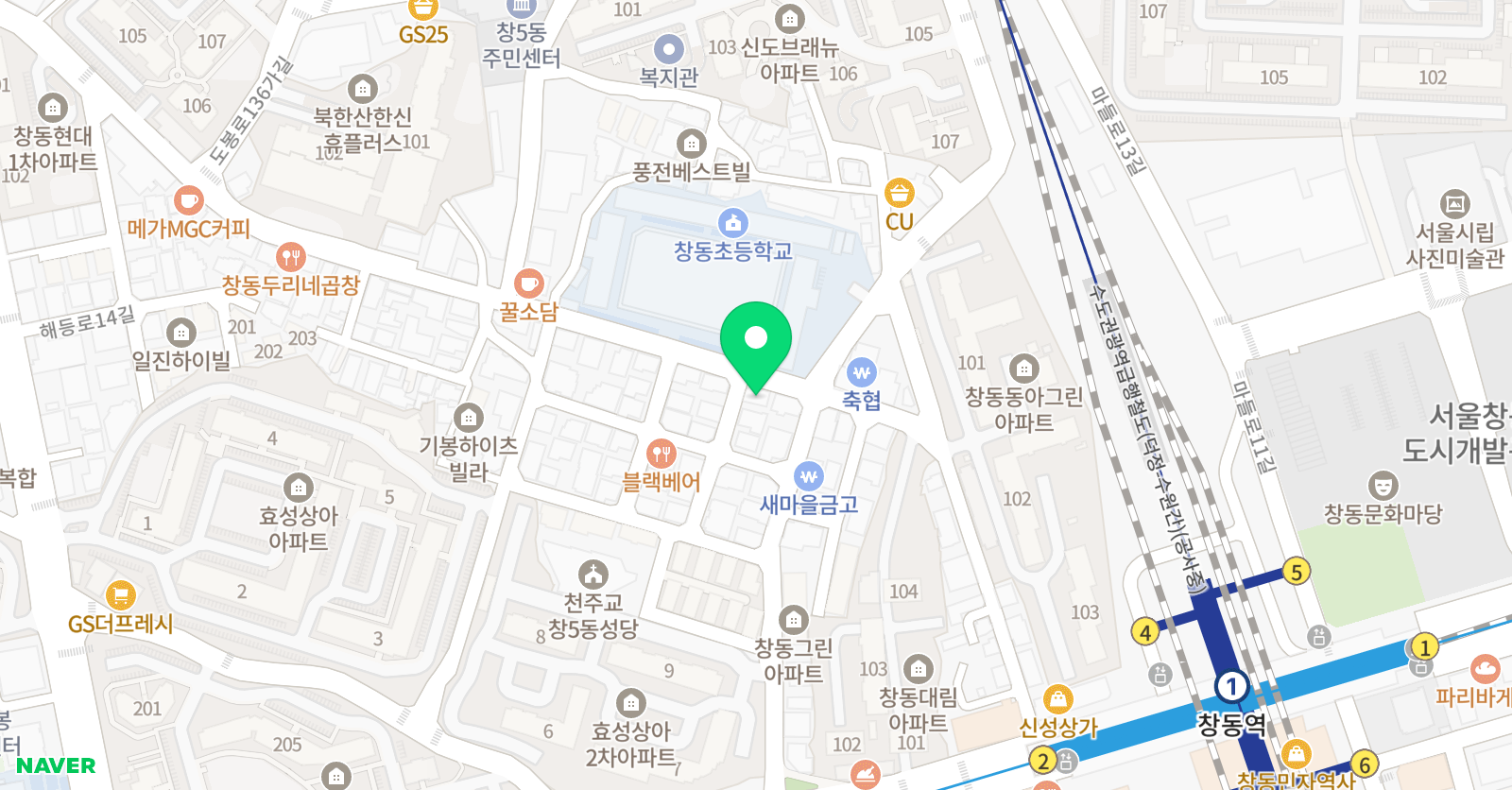 깨움 수학학원 위치