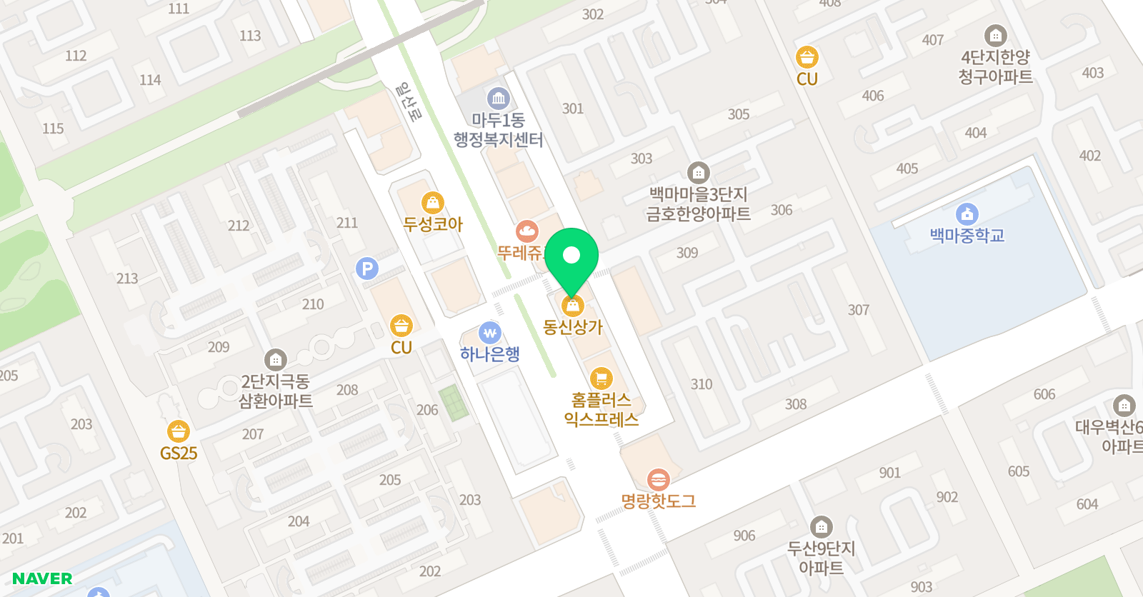 김지호백마복싱 백마학원가점 위치