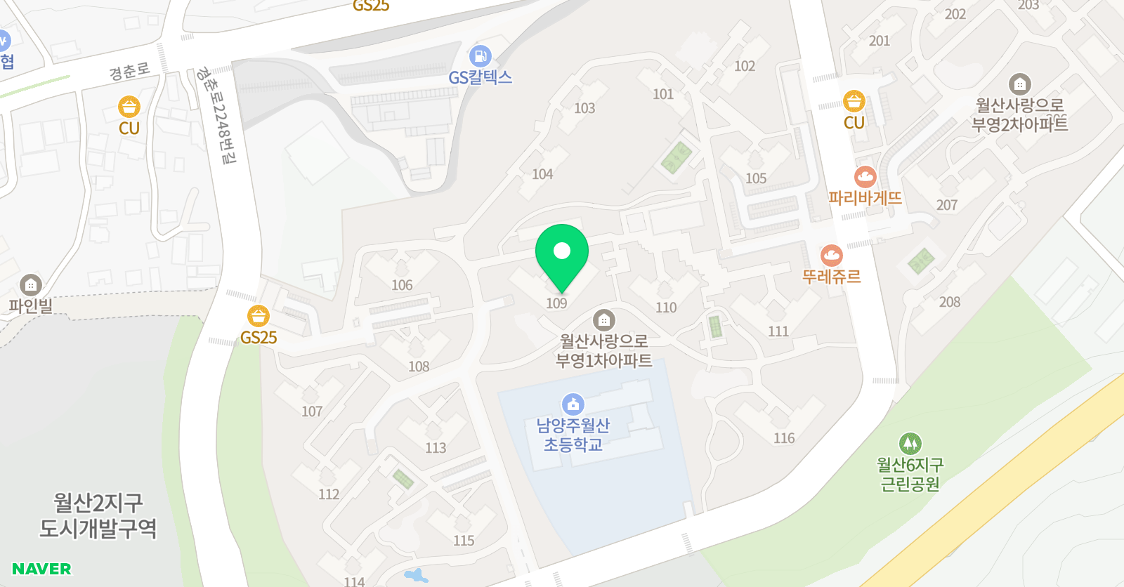 아소비 남양주월산부영1차점 위치