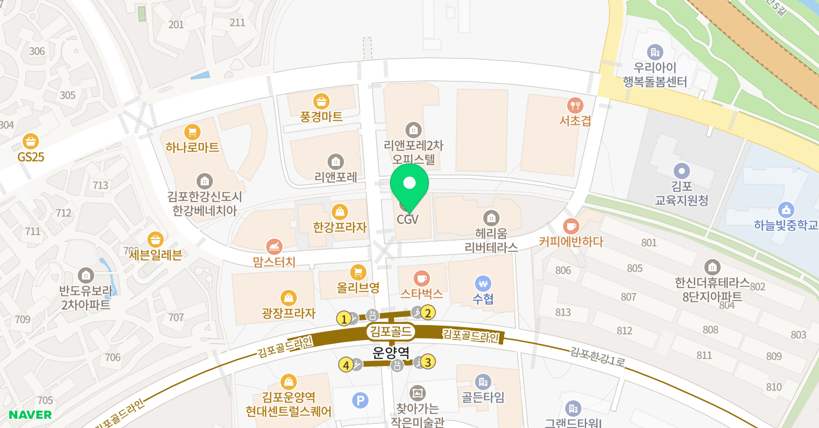 에반아카데미 운양센터 위치