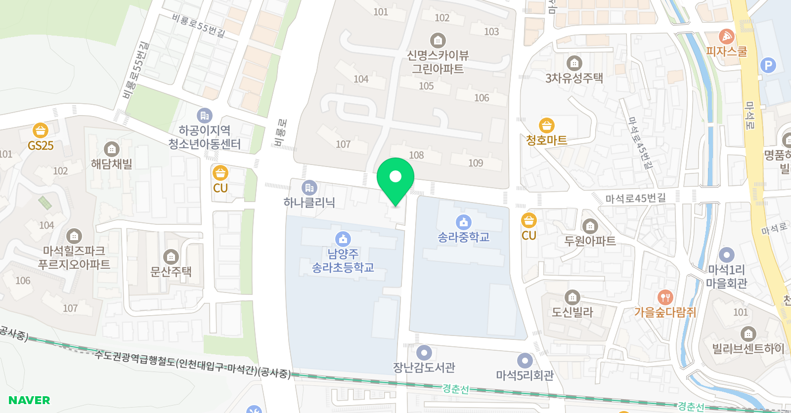 하리샘의미술놀이터 미술학원 위치