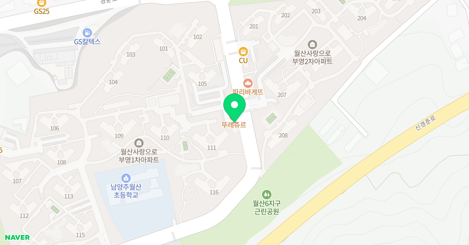 월산정상 학원 위치