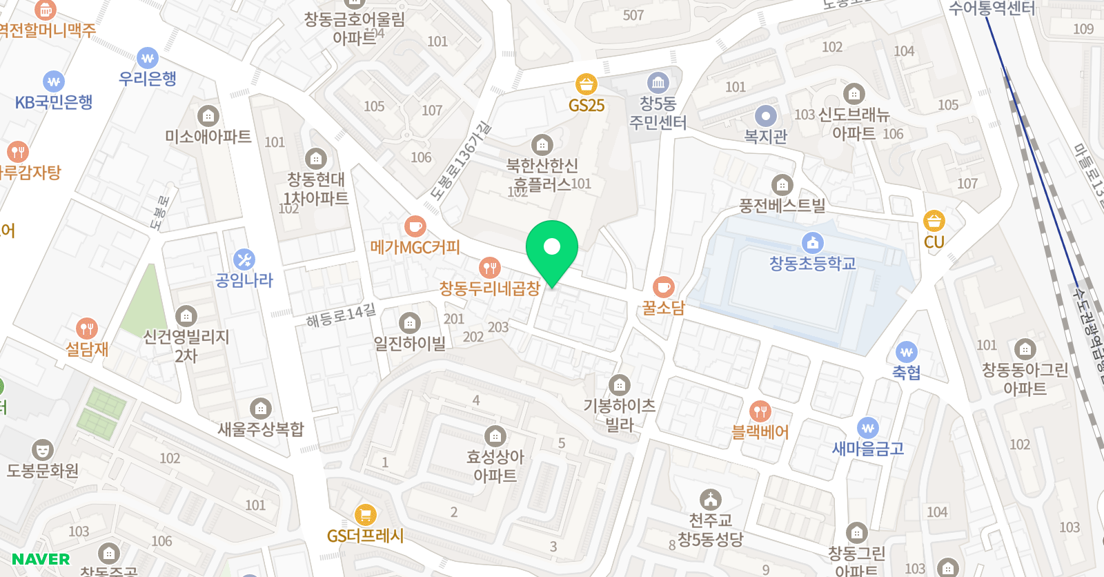 큐브레인 창의센터 수학학원 위치