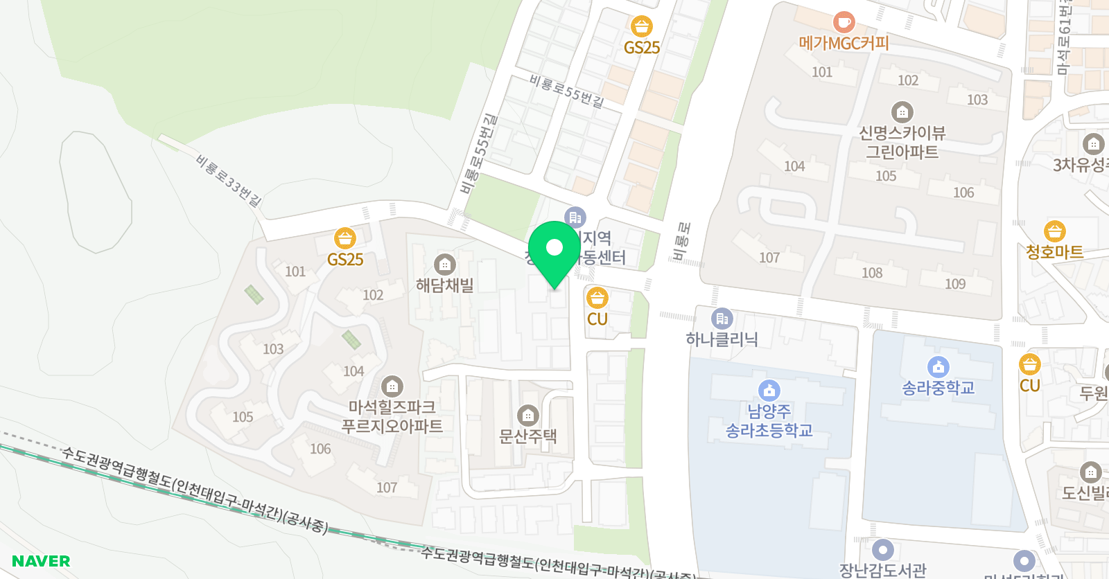 수학앤마루 학원 위치