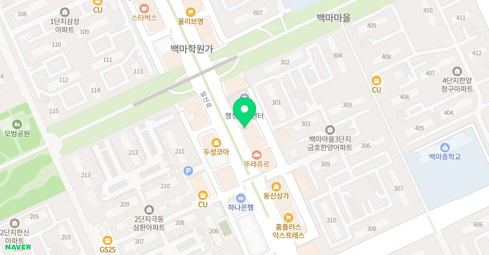 백마 포인트 학원 위치