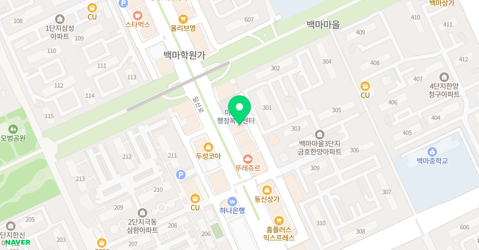 덕스 어학원 일산백마캠퍼스 위치