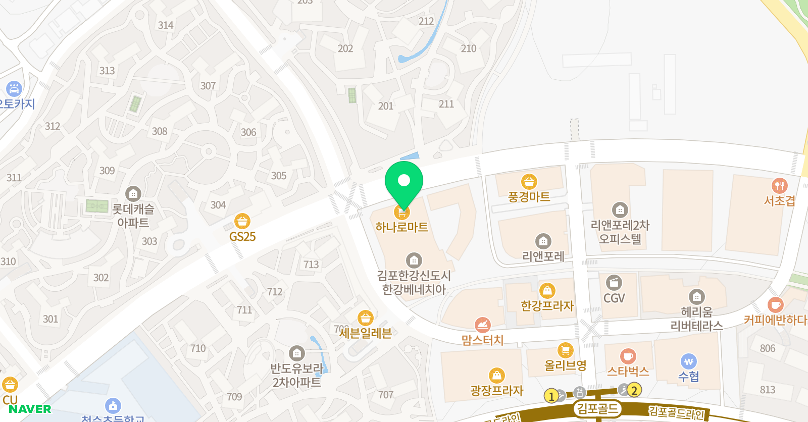 써밋SPJ 운양어학원 위치