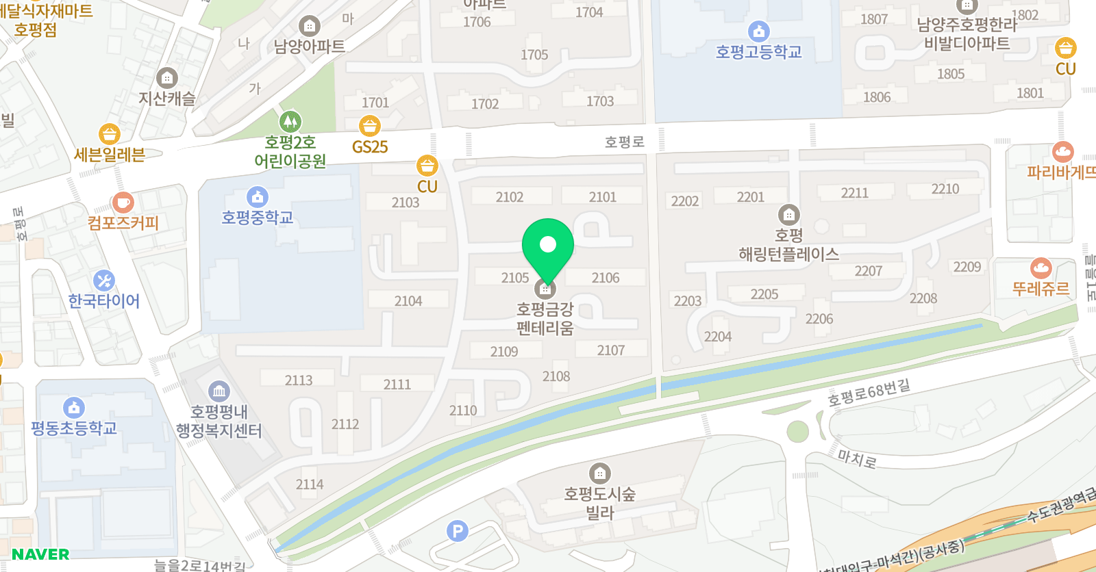 아소비 남양주호평금강점 위치