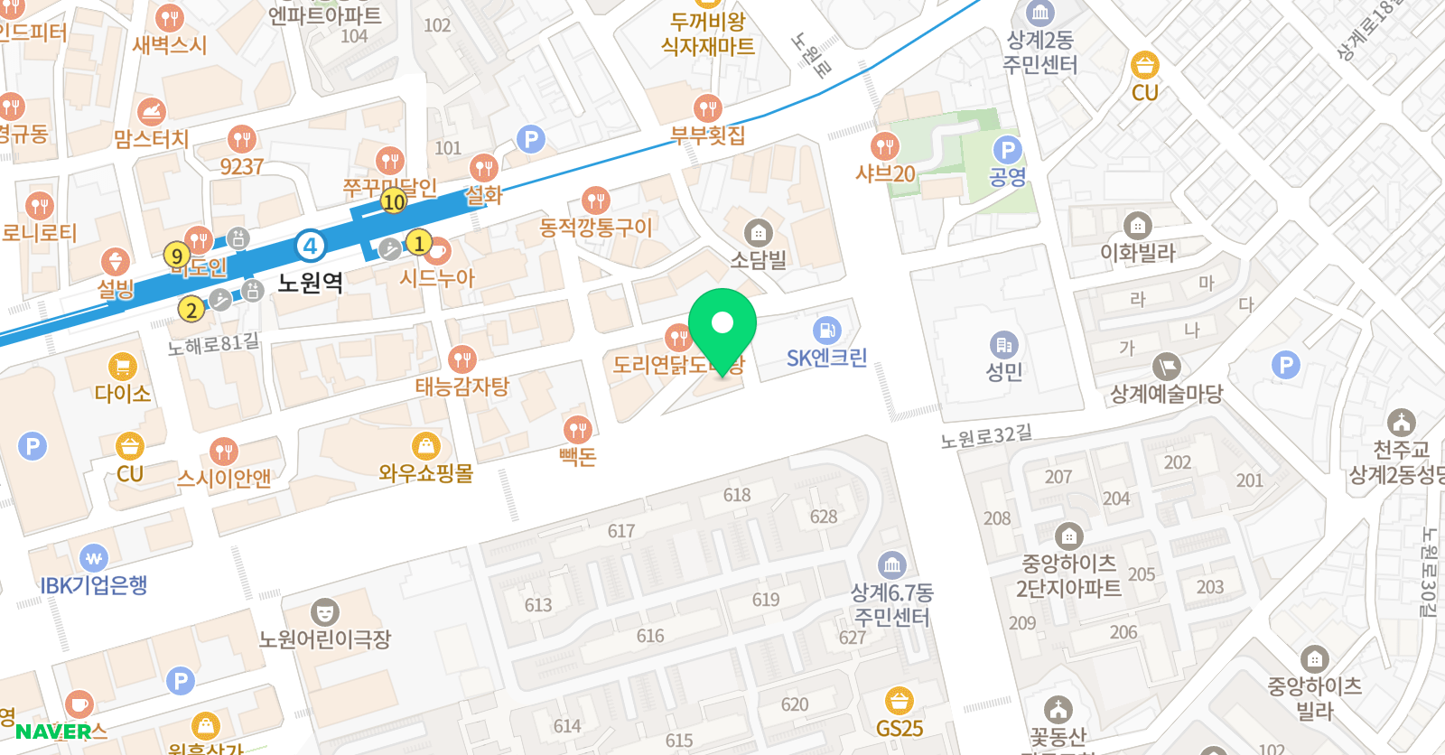 EiE고려대 어학원 상계캠퍼스 위치