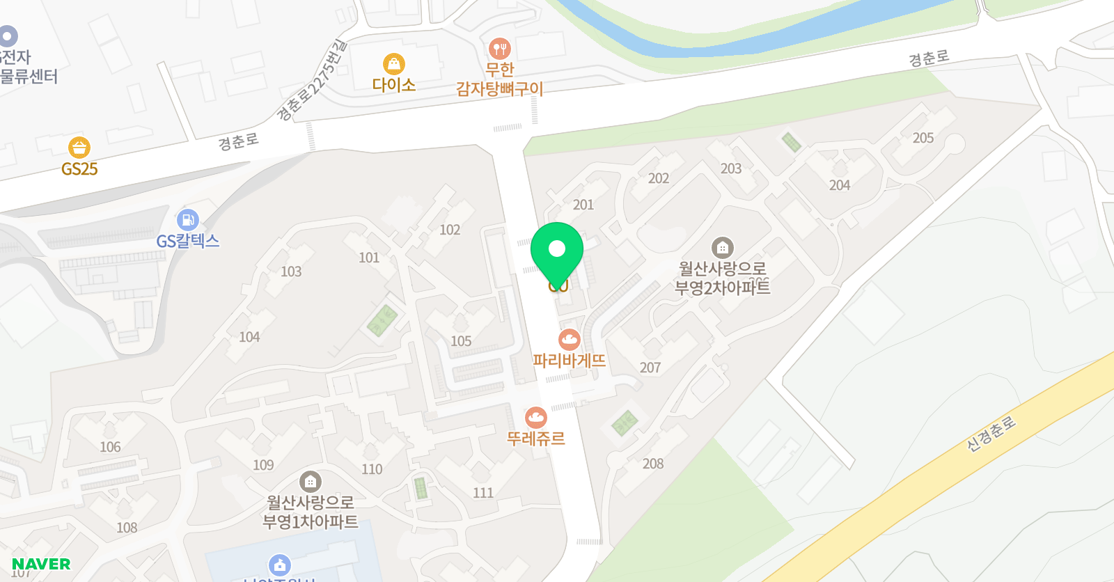 월산 GnB 영재센터 학원 위치