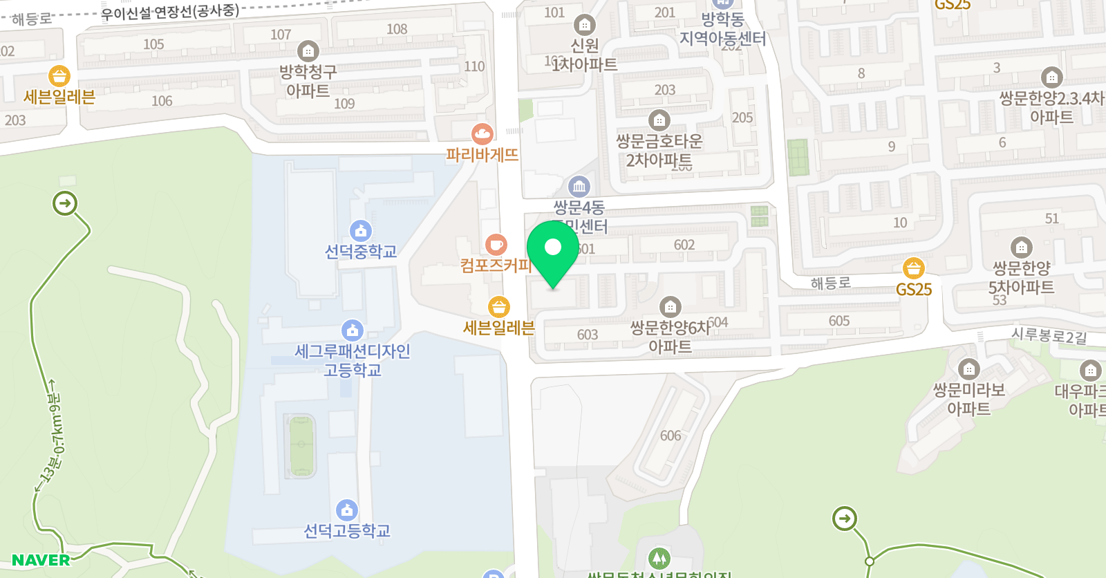 솔루니 쌍문 한양교습소 위치