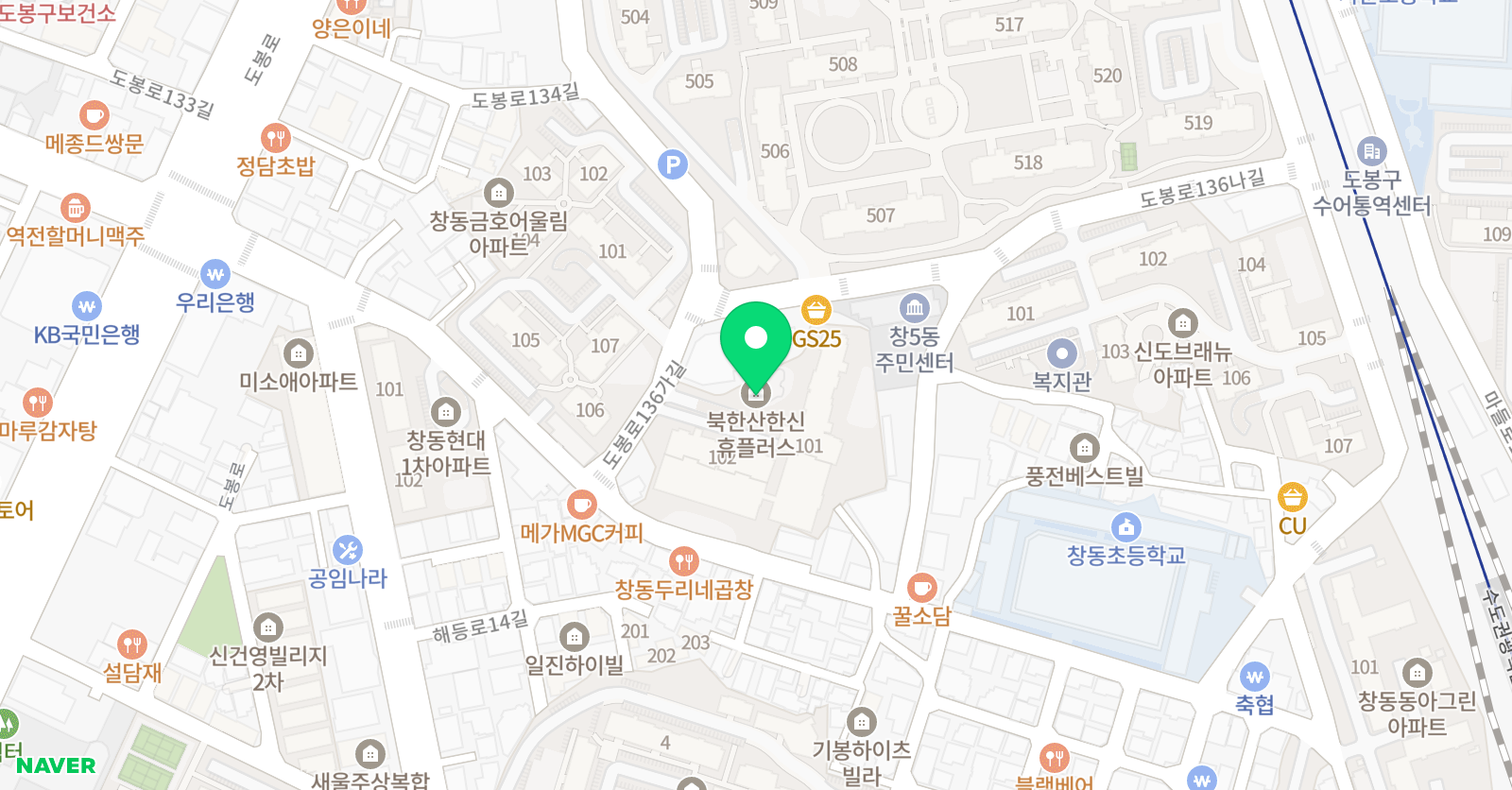 윤선생IGSE 아카데미 창동학원 위치