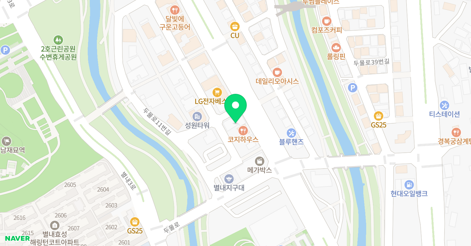 정상 어학원 별내분원 위치