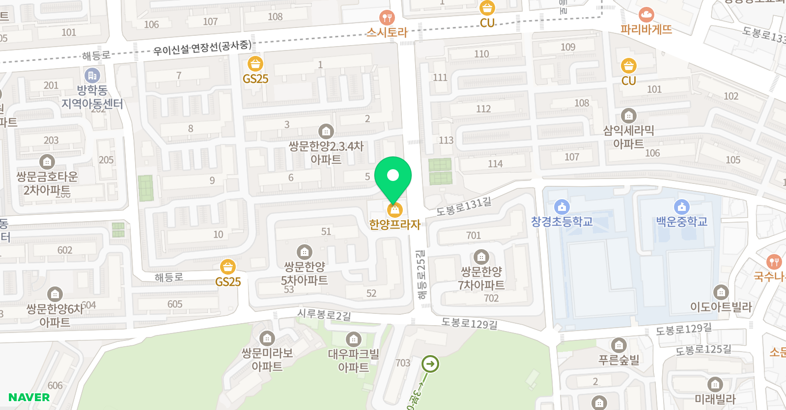 쌍문경희태권도 위치