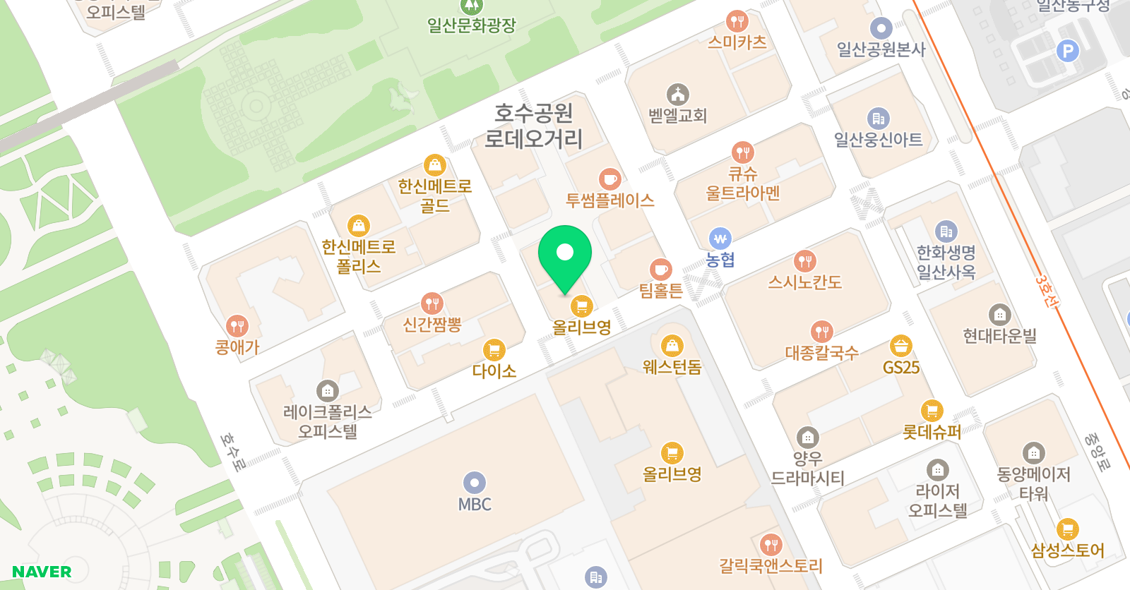 SBS아카데미게임학원 일산점 위치