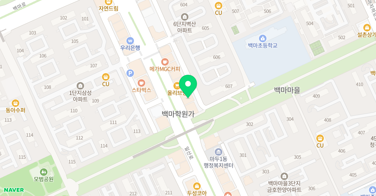일산백마 창조의아침미술학원 위치