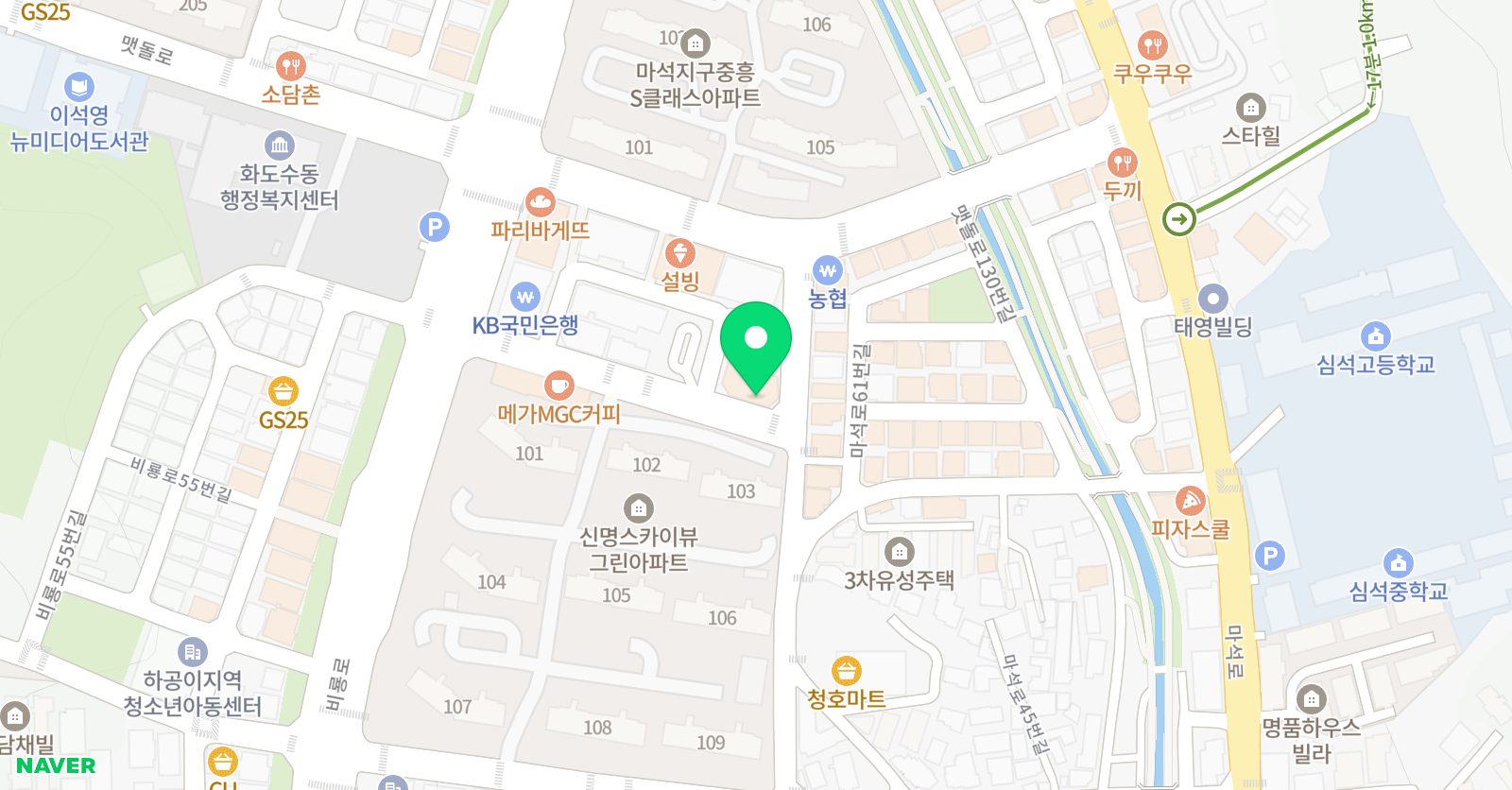 꿈이룸 학원 위치