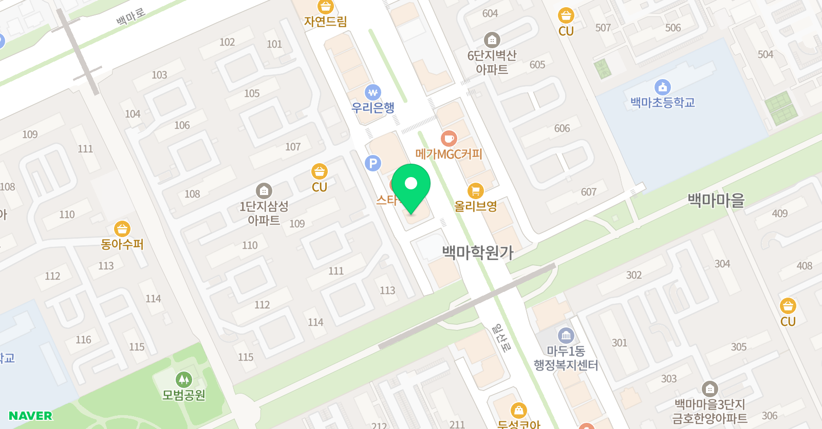 C&C 미술학원 일산백마점 위치