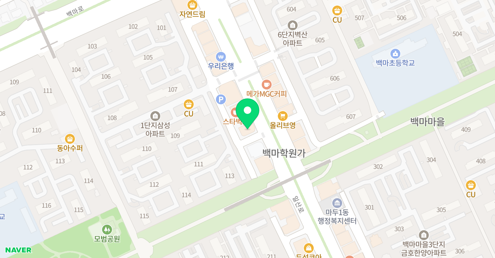 탑스터디준 영어학원 위치