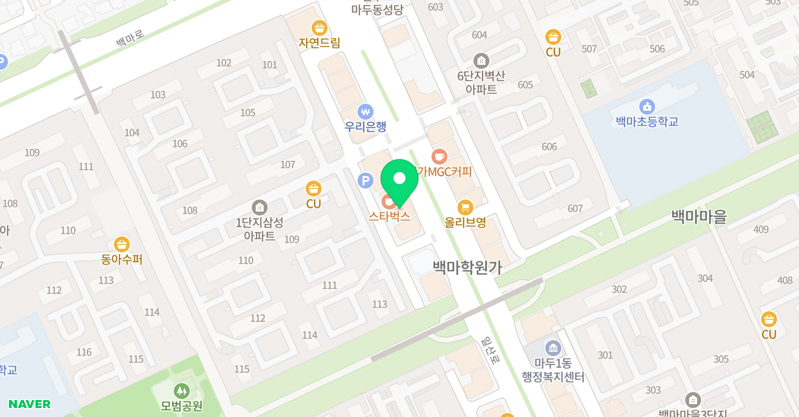 매쓰파워 수학학원 위치