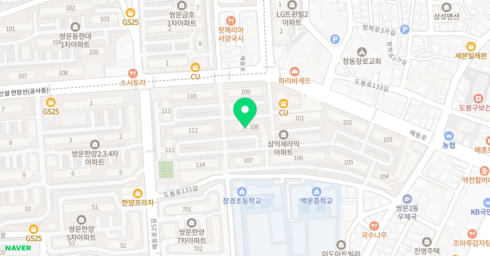 쌍문동 수학 위치