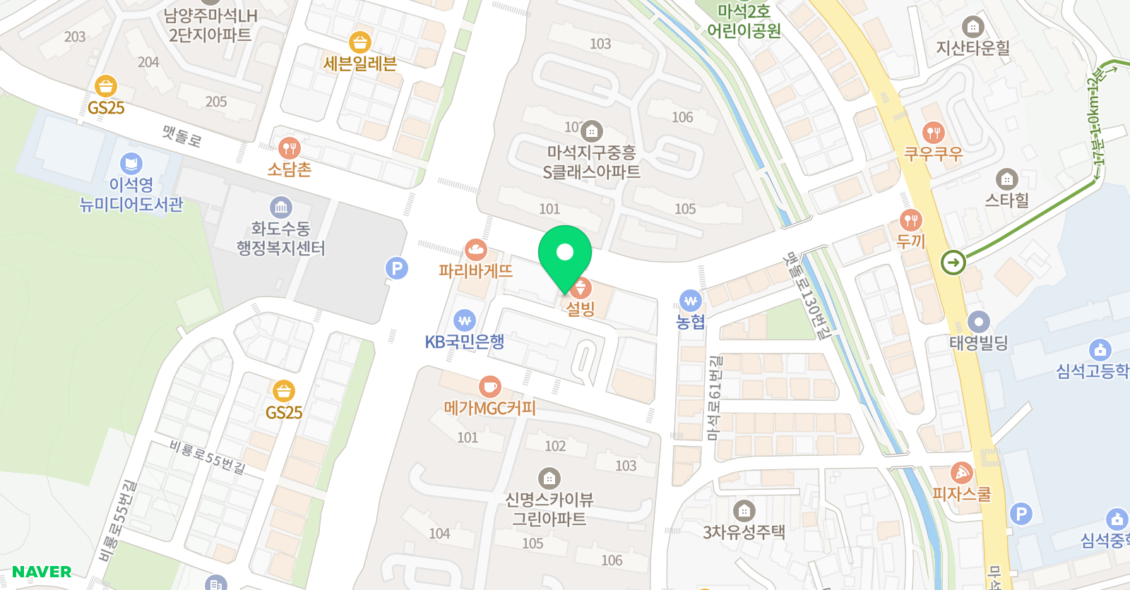 SEM쌤 영수학원 위치
