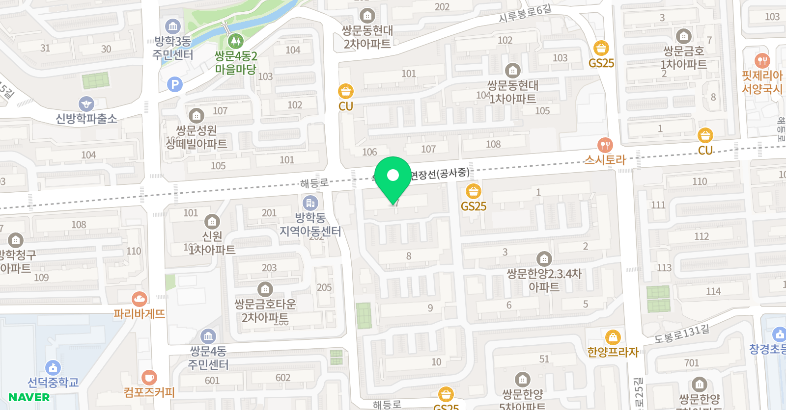 큰샘 수학 위치