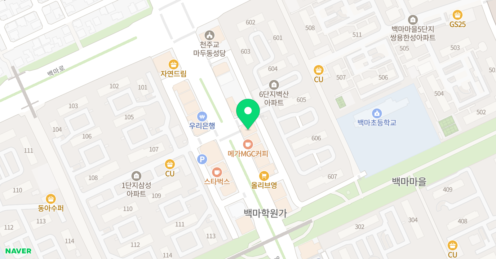 국풍2000 국어학원 일산관 위치