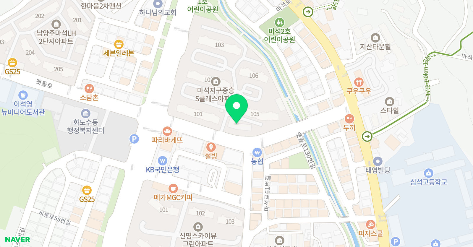 파머스 영어 마석캠퍼스 위치