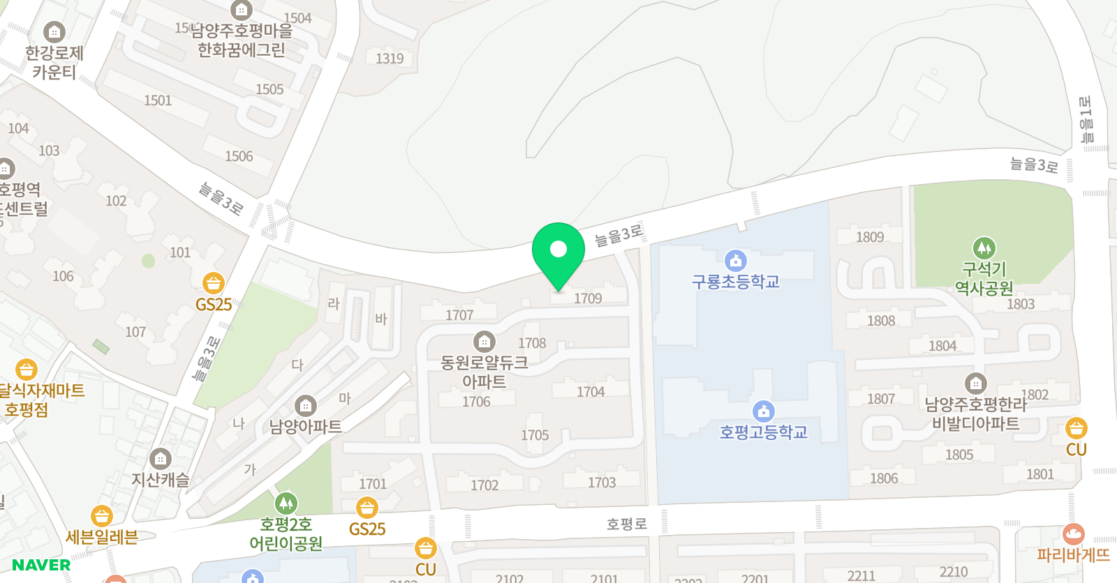 스마트해법 수학 남양주호평동원점 위치