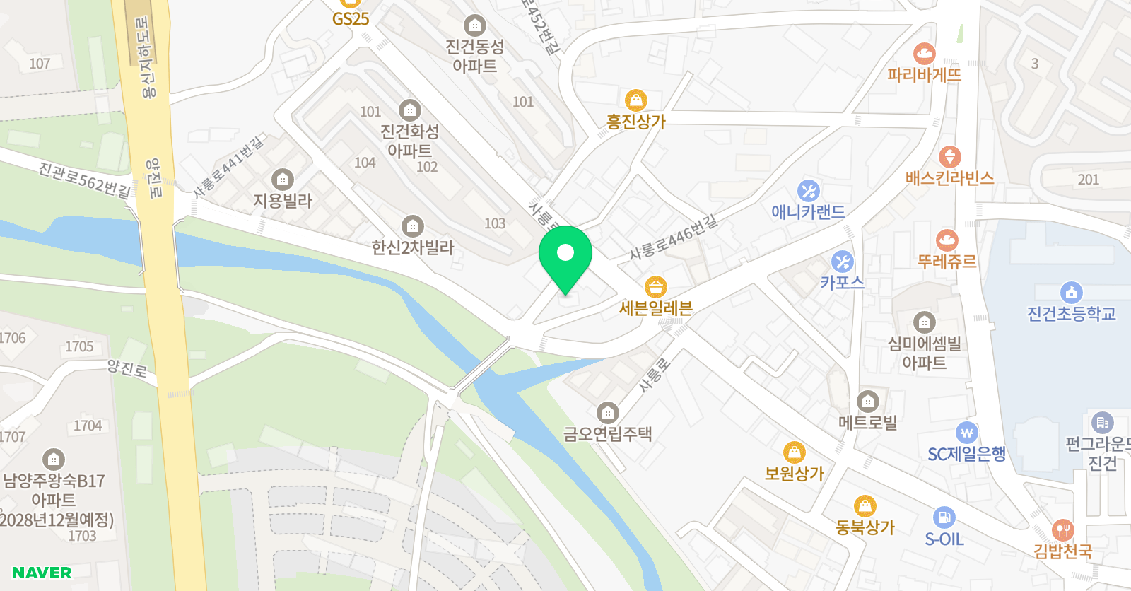 용인대용진 태권도체육관 위치