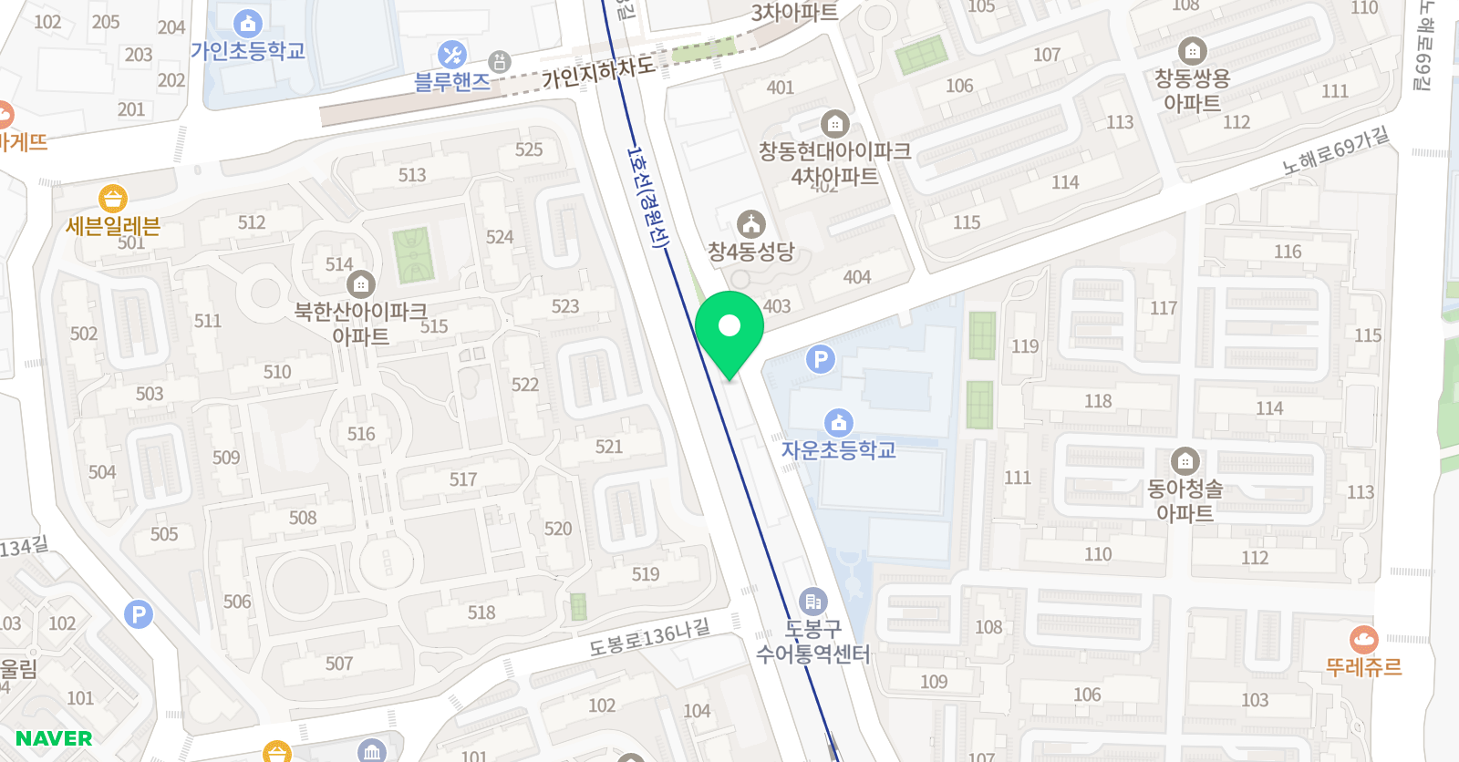 창동 가람 태권도 위치
