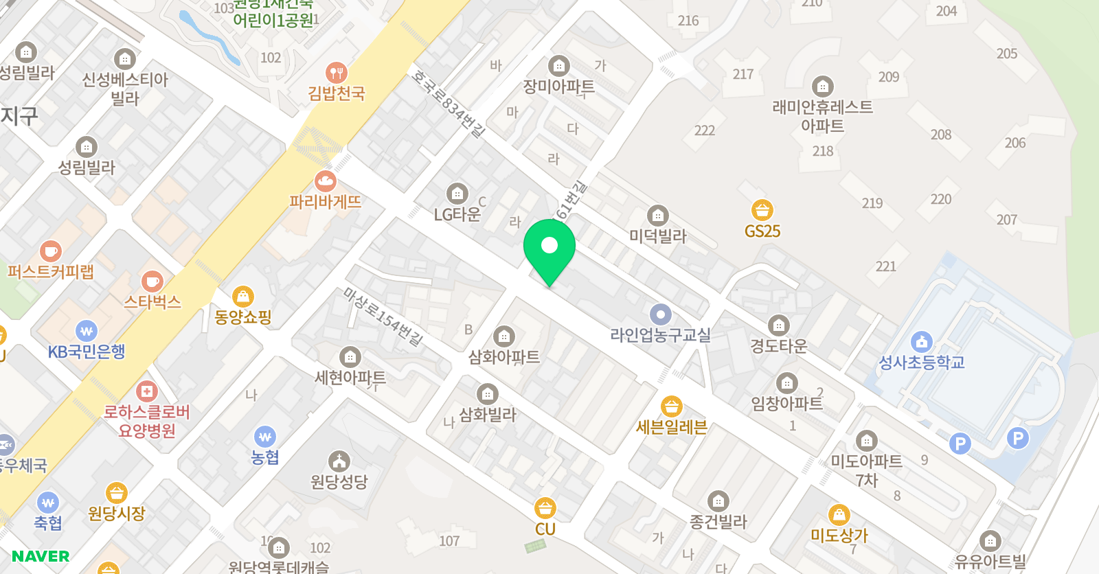 강한 태권도&점프윙스 위치
