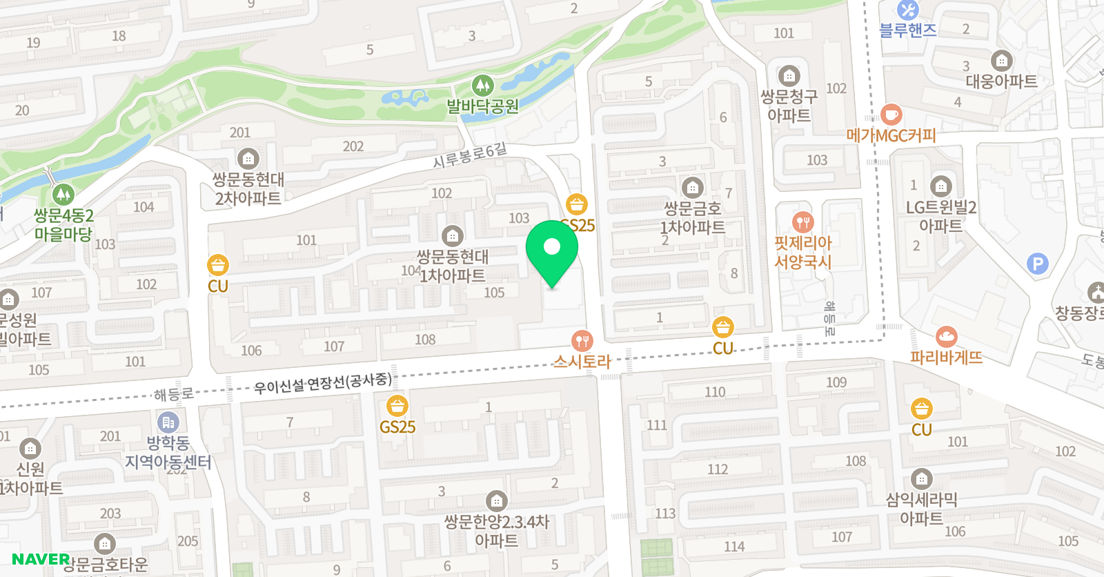 한솔플러스 수학학원 위치