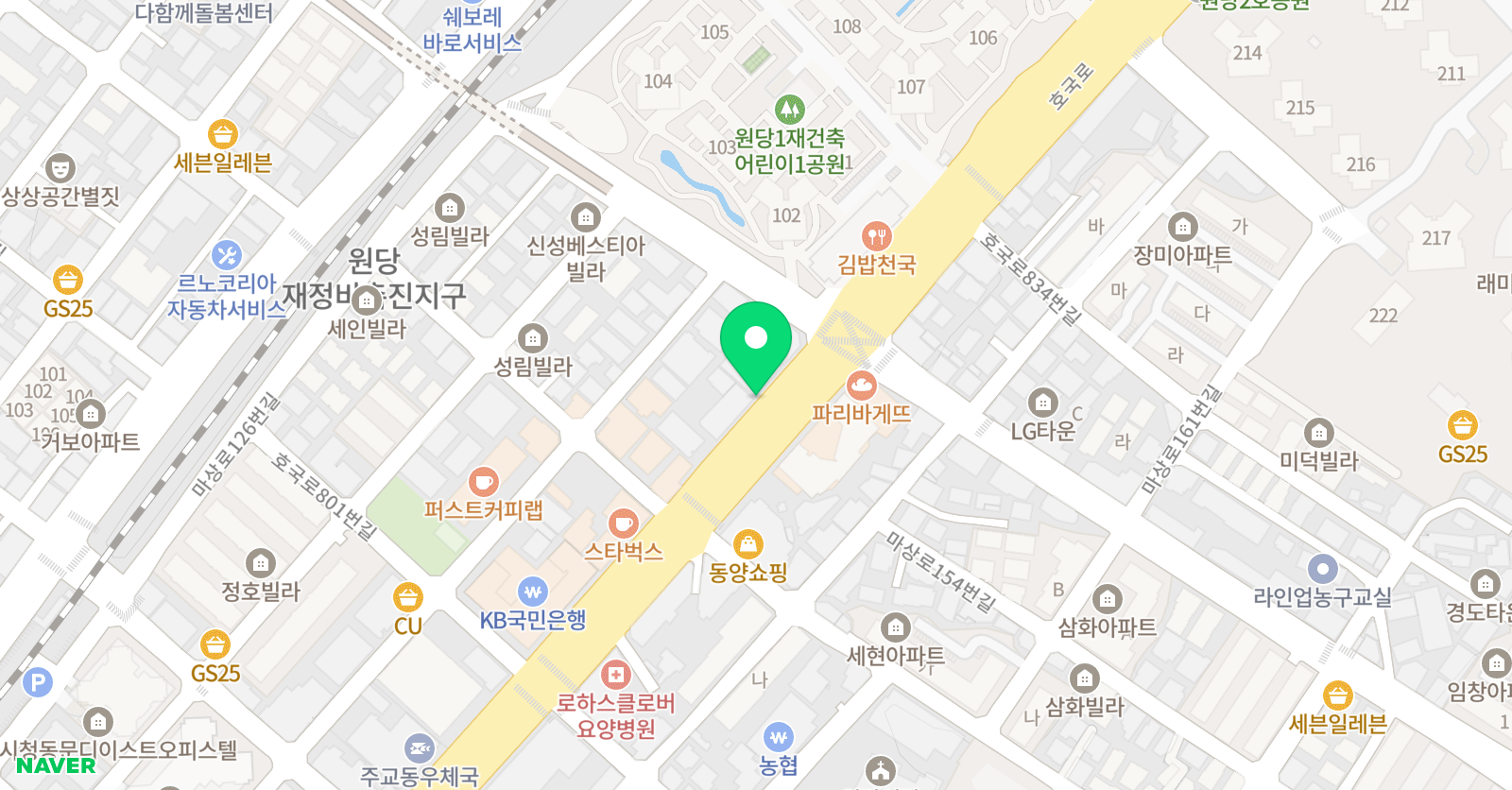 연세하버드 학원 위치